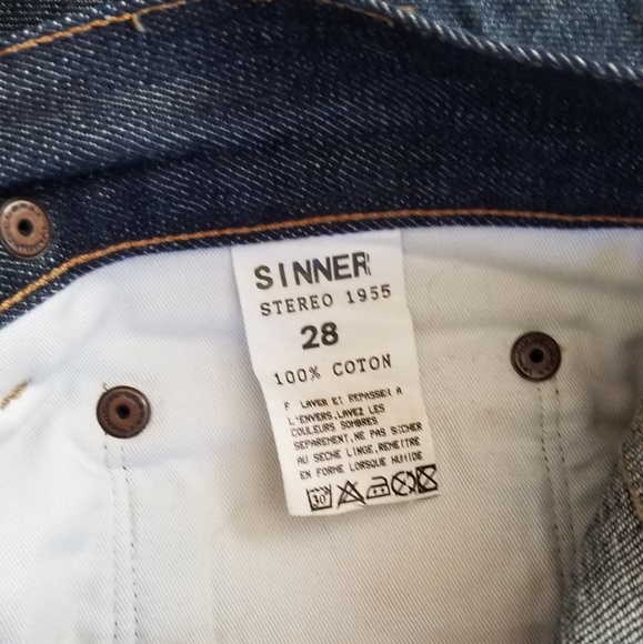 April 77 Sinner Stereo 1955 Dark Wash Jeans Sz 28 - Picture 5 of 8